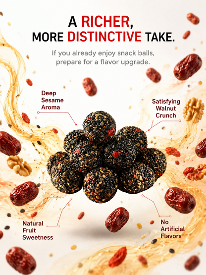 Black Sesame Walnut Date Bites-Elon