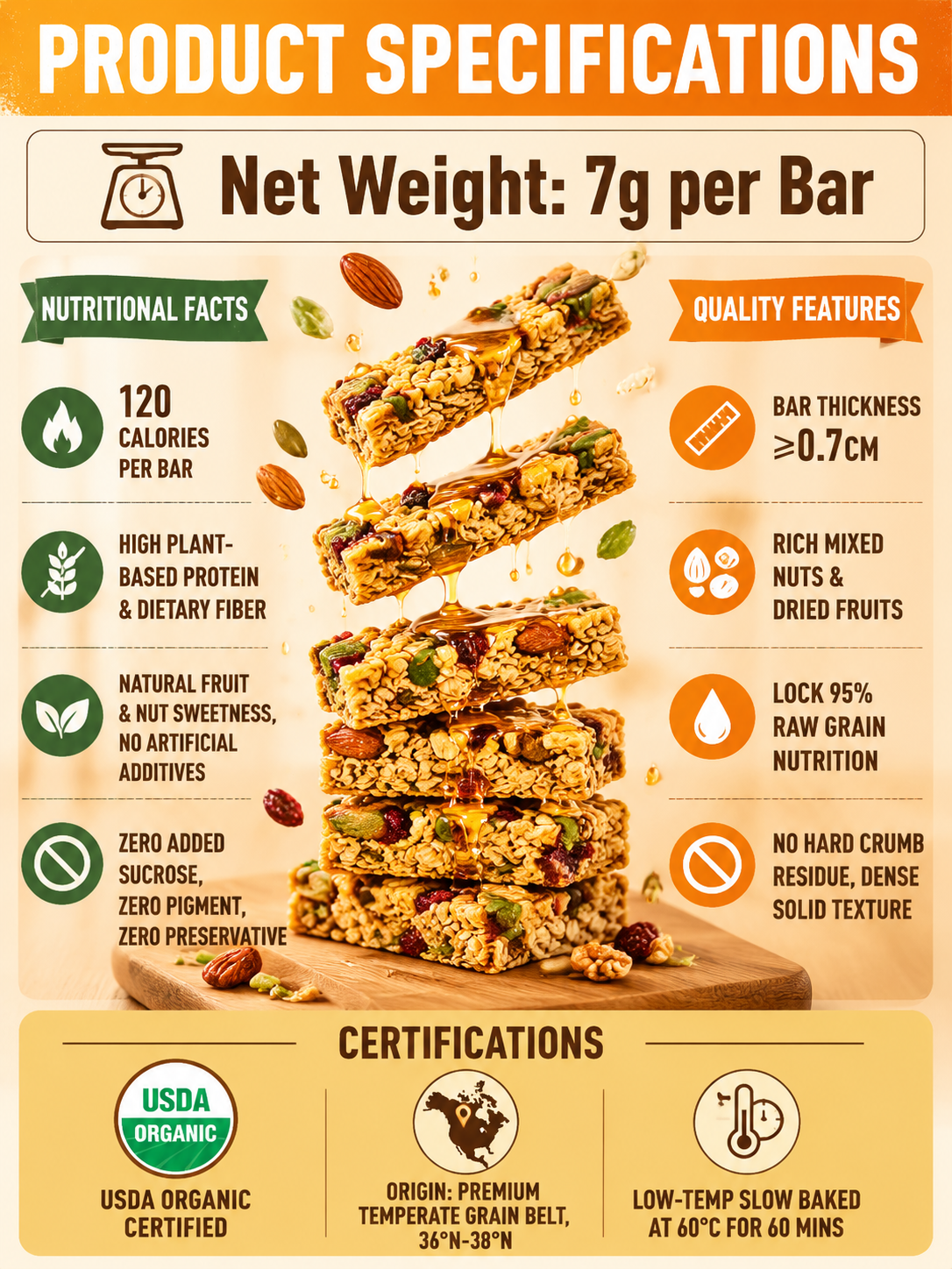 🥚Oat Protein Granola Bars Low Calorie Snack-Elon