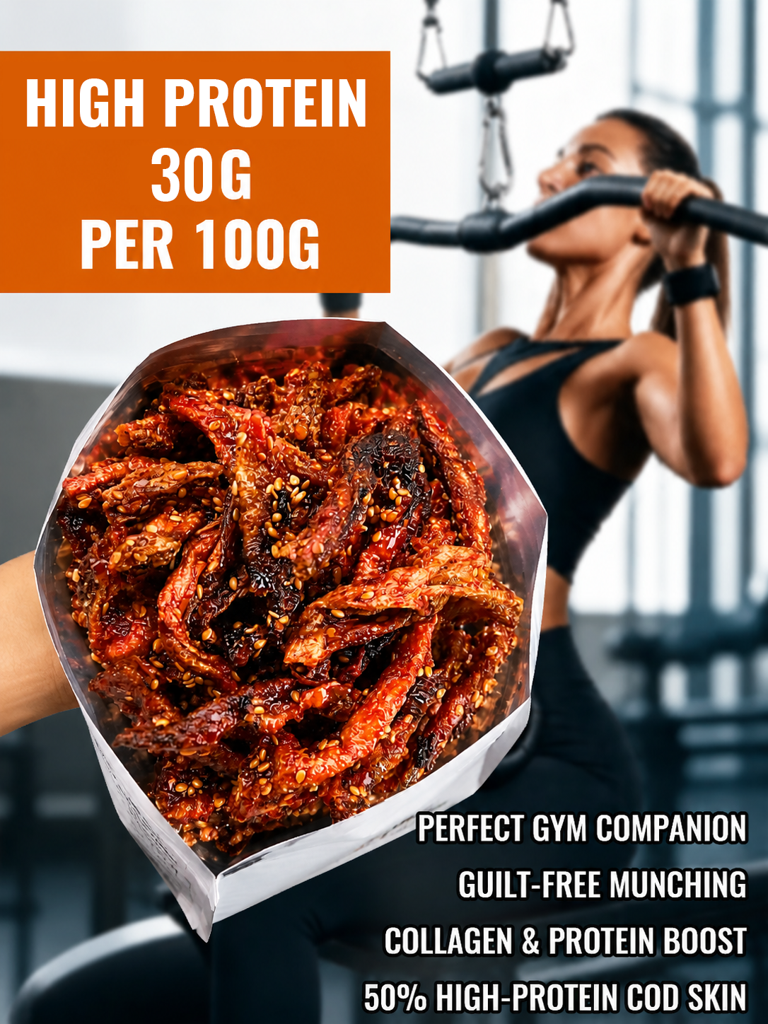 🌶️Premium Crispy Spicy Cod Skin Snack | Crunchy Seafood Chips-Elon