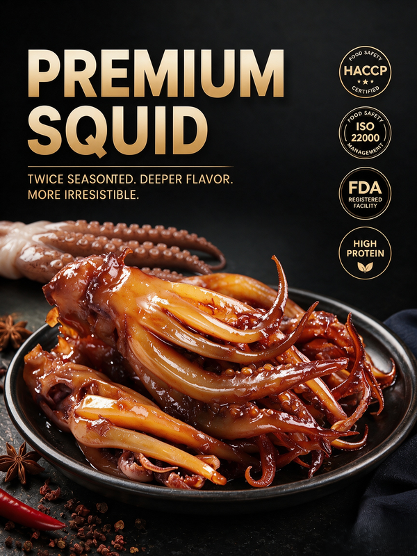 🦑BBQ Roasted Whole Squid Snack – Ready to Eat, Individually Wrapped-Elon