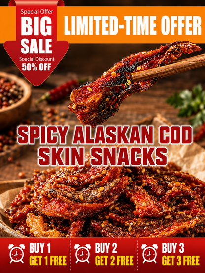 🌶️Premium Crispy Spicy Cod Skin Snack | Crunchy Seafood Chips-Elon