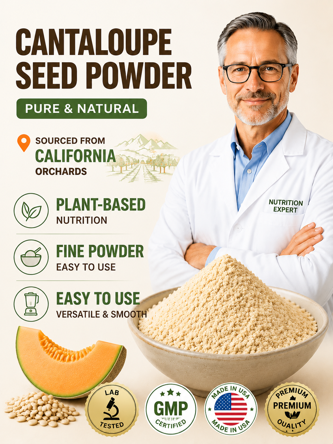 🍈 Premium Seed Powder Blend | Smooth Taste, Easy Nutrition-Elon